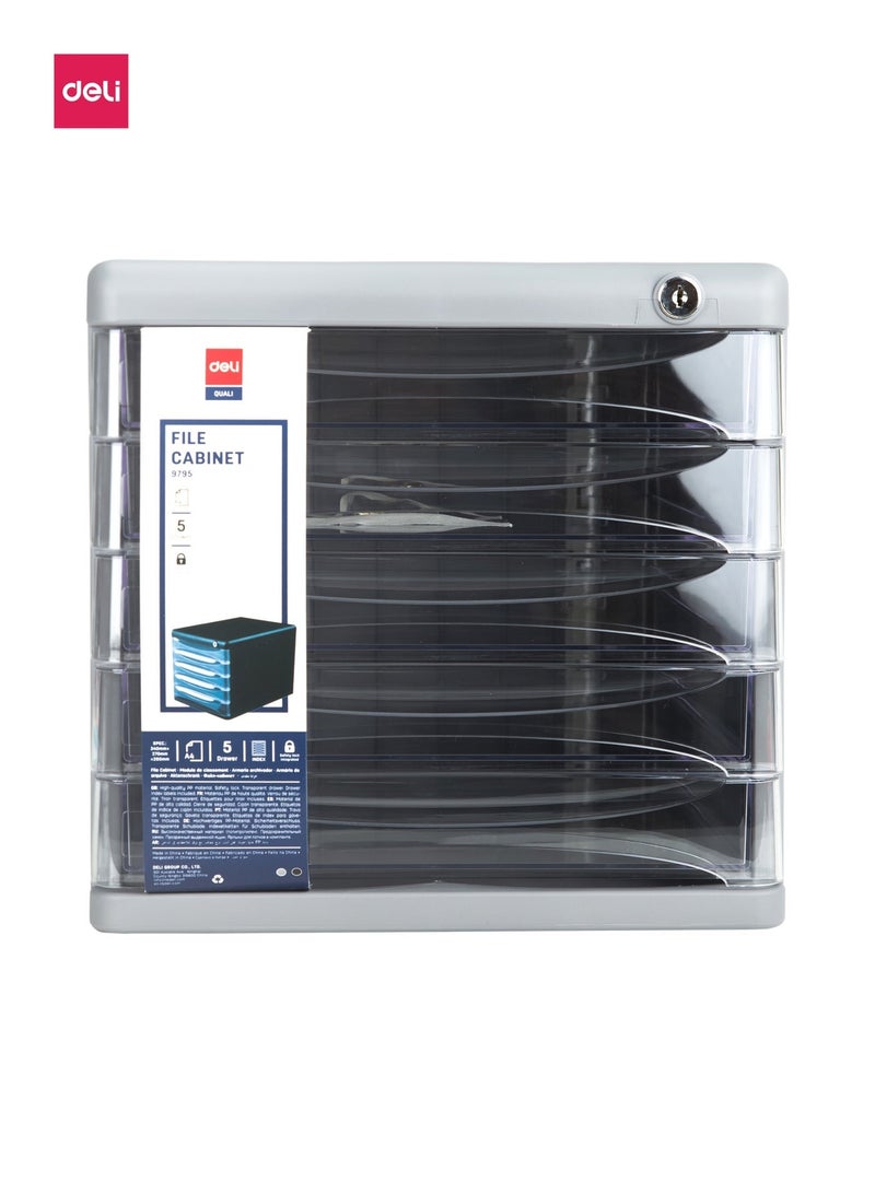 Deli-E9795 File Cabinet - Grey - Image 2